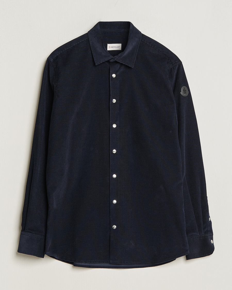Herren | Hemden | Moncler | Corduroy Casual Shirt Navy