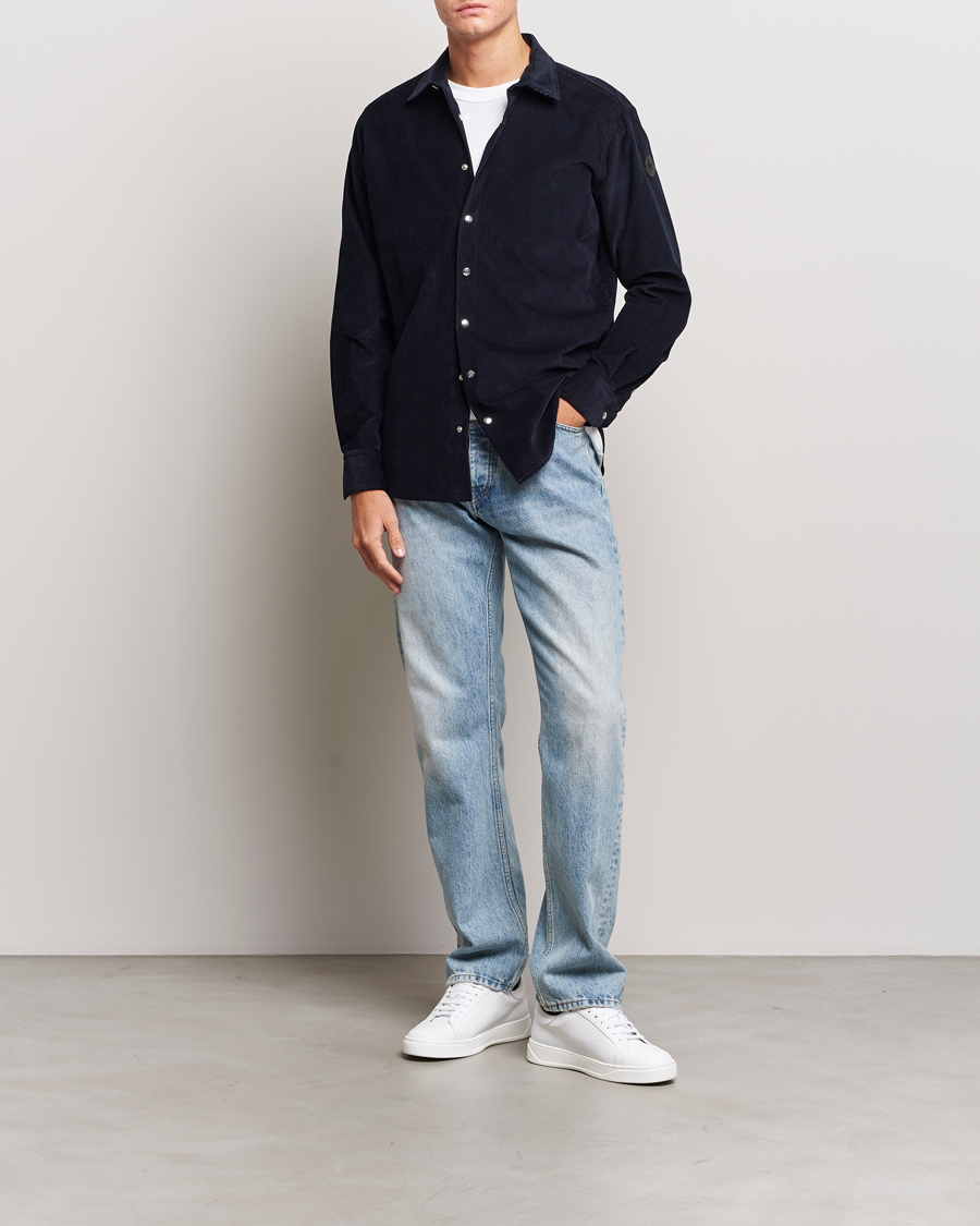 Herren | Hemden | Moncler | Corduroy Casual Shirt Navy