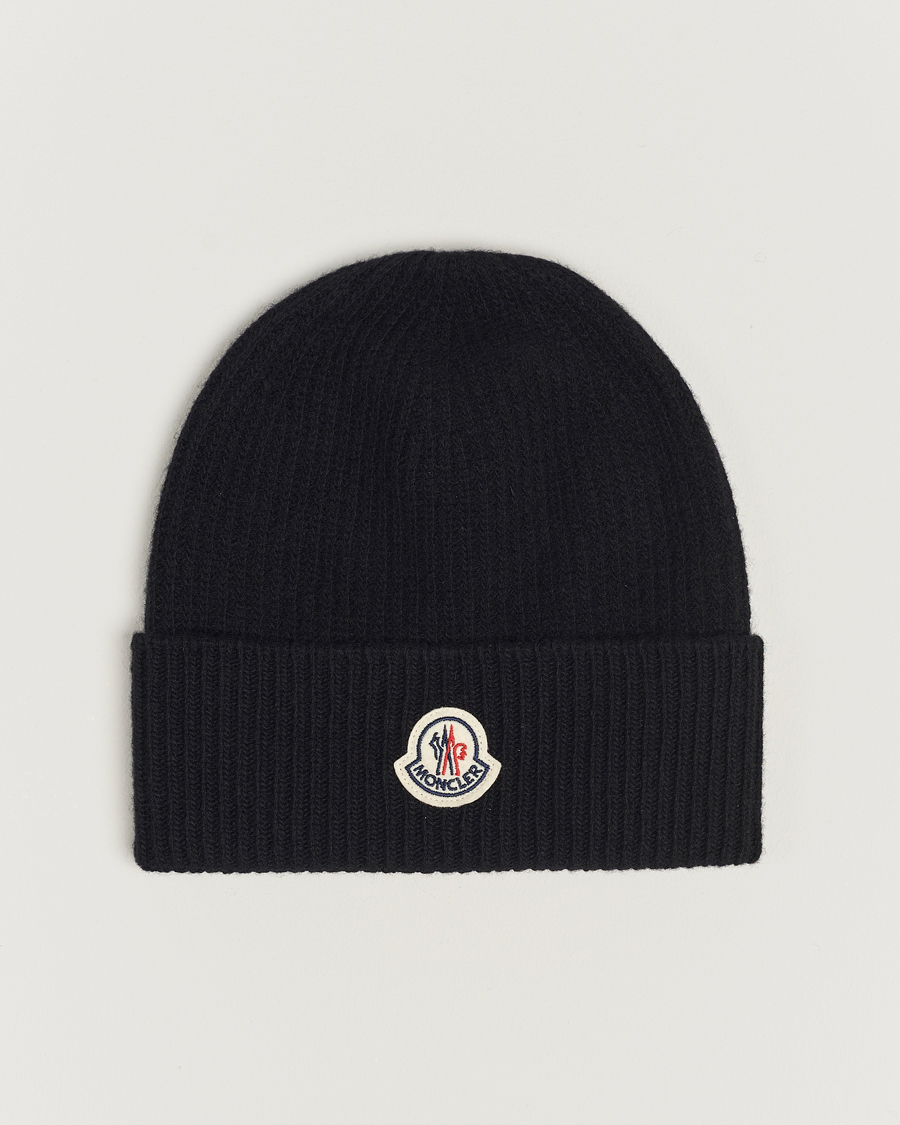 Herren | Moncler Cashmere Beanie Black | Moncler | Cashmere Beanie Black