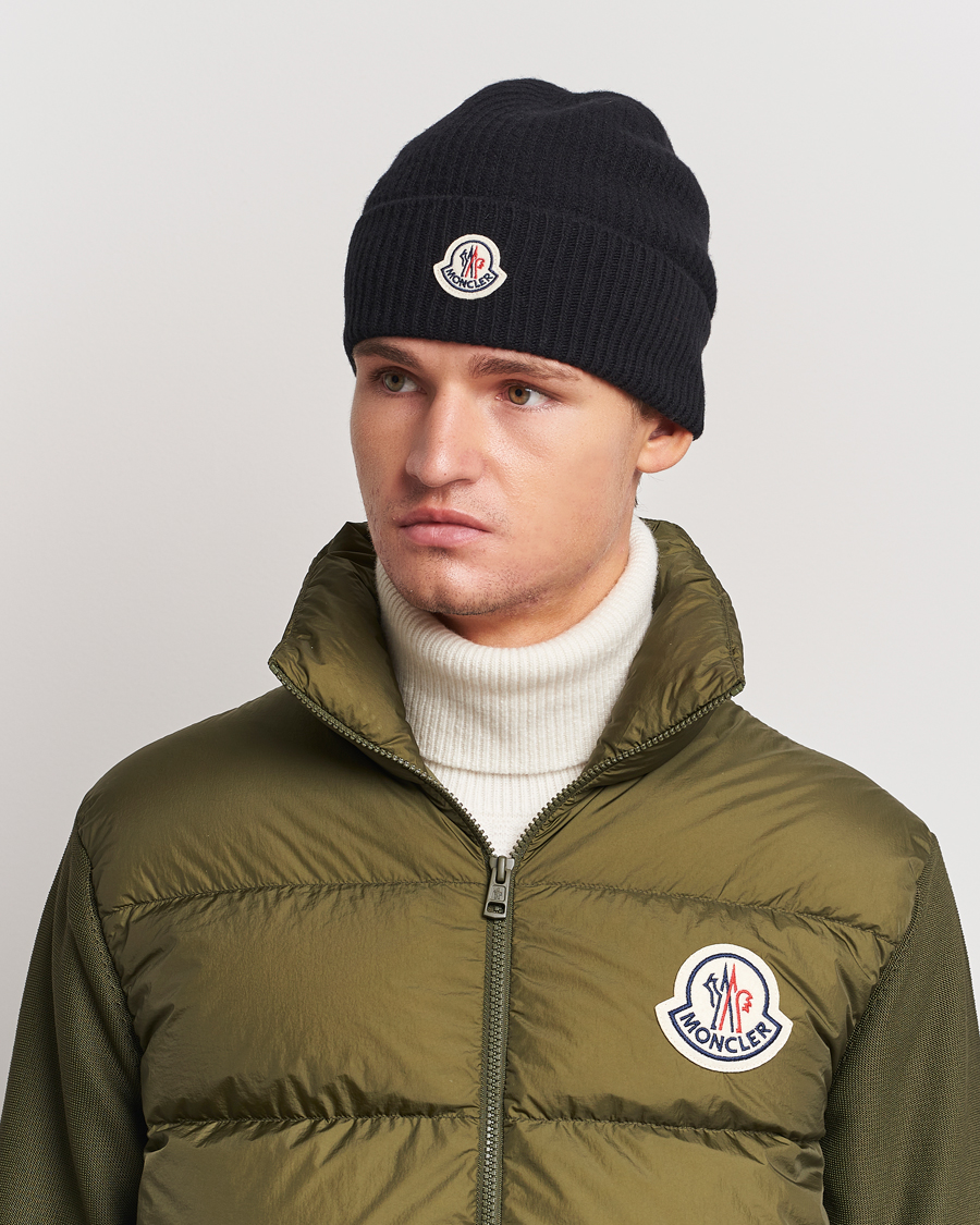 Herren | Moncler Cashmere Beanie Black | Moncler | Cashmere Beanie Black