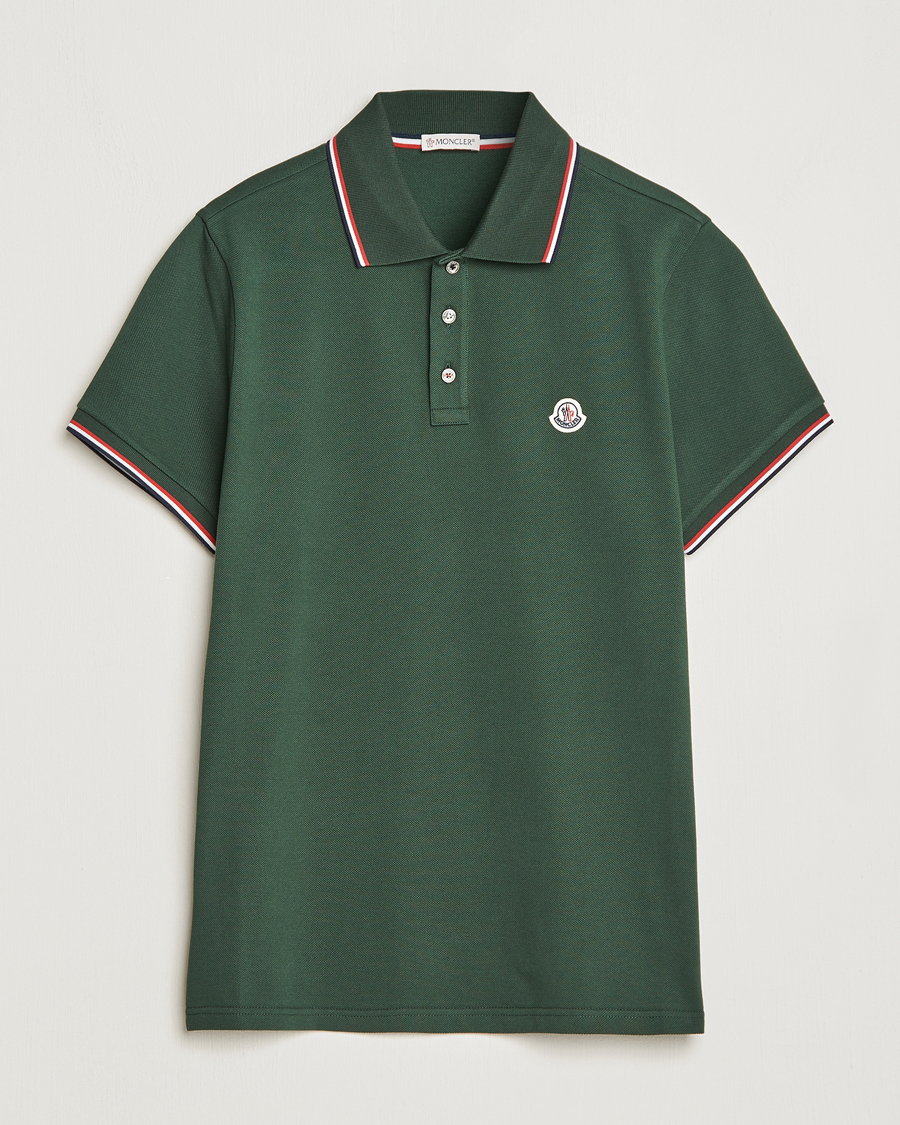 Herren | Poloshirts | Moncler | Contrast Rib Polo Military Green