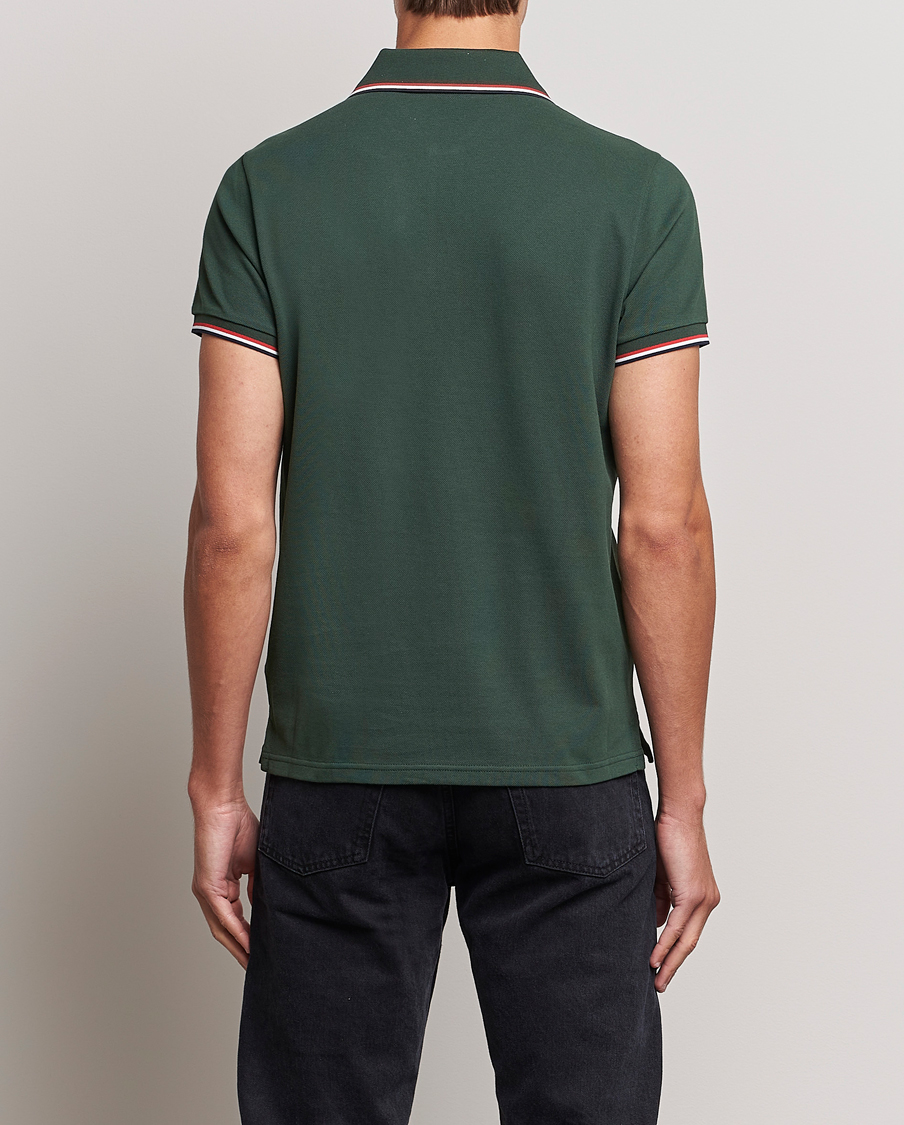 Herren | Poloshirts | Moncler | Contrast Rib Polo Military Green