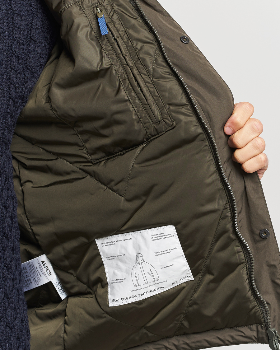 Herren | Jacken | Aspesi | Winter Moon Hooded Jacket Dark Military