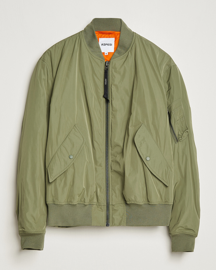 Herren | Jacken | Aspesi | Gunner Nylon Flight Bomber Olive