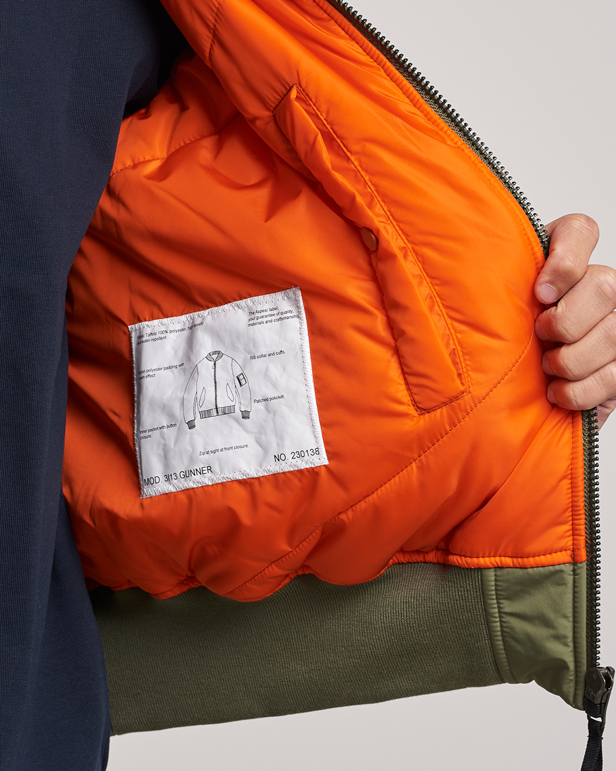 Herren | Jacken | Aspesi | Gunner Nylon Flight Bomber Olive