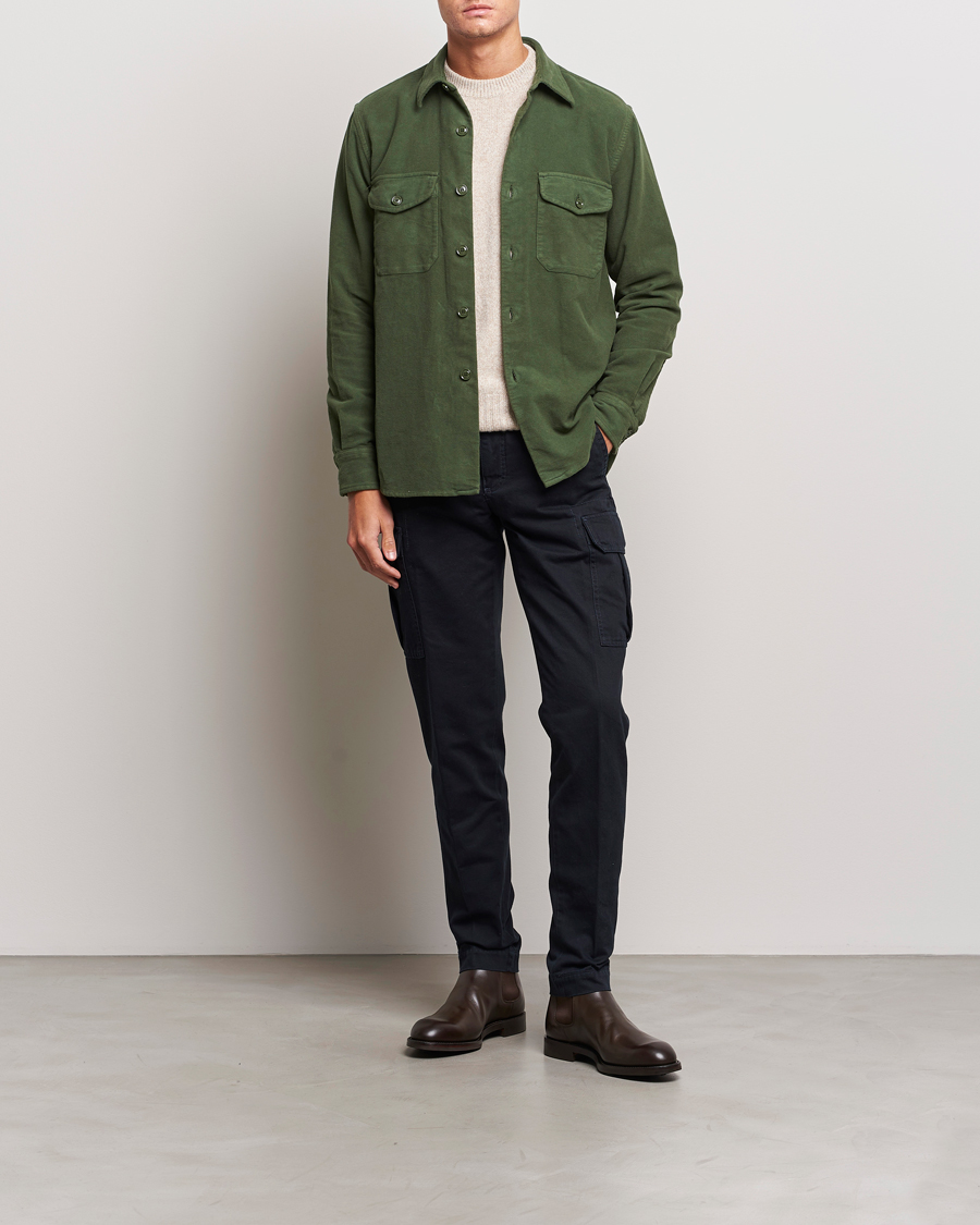 Herren | Jacken | Aspesi | Moleskine Shirt Jacket Dark Military
