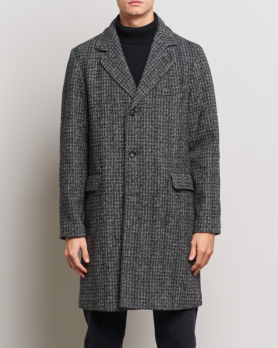 Herren | Jacken | Aspesi | Herringbone Wool Coat Grey