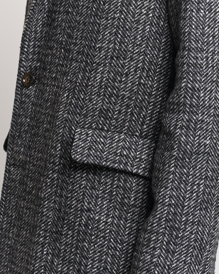 Herren | Jacken | Aspesi | Herringbone Wool Coat Grey