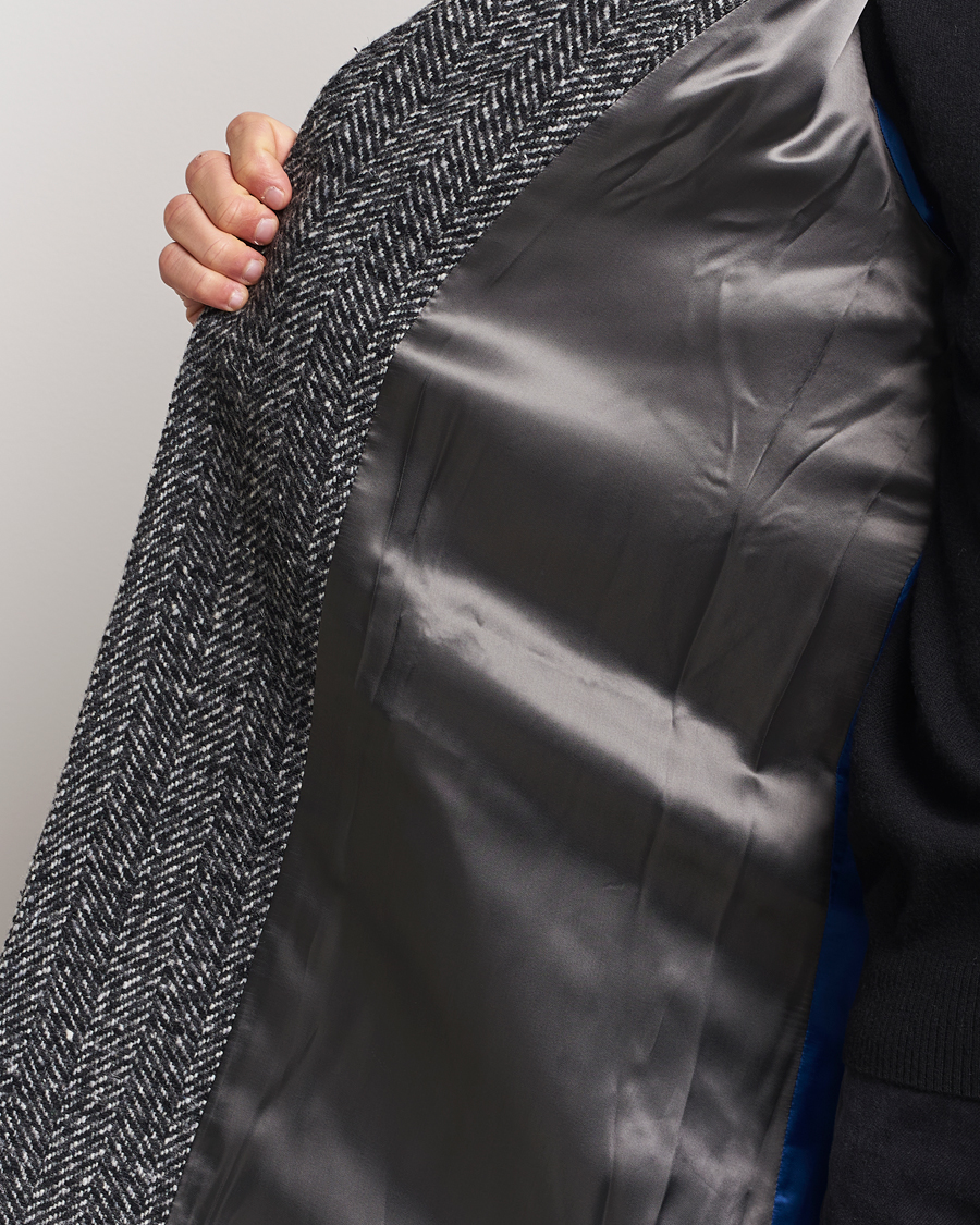 Herren | Jacken | Aspesi | Herringbone Wool Coat Grey