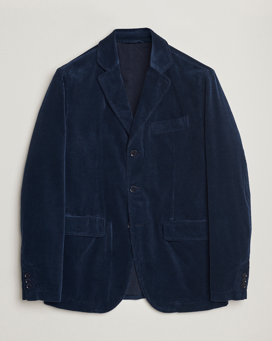 Herren | Sakkos | Aspesi | Corduroy Blazer Navy