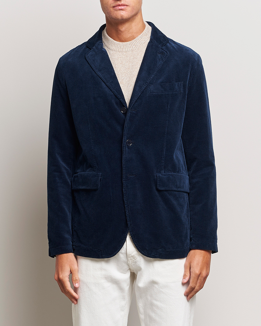 Herren | Sakkos | Aspesi | Corduroy Blazer Navy