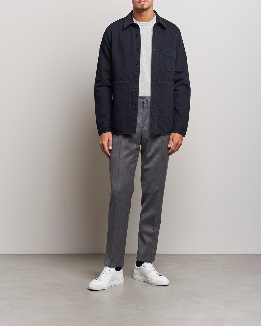 Herren | Hemden | Aspesi | Cotton Utility Shirt Navy