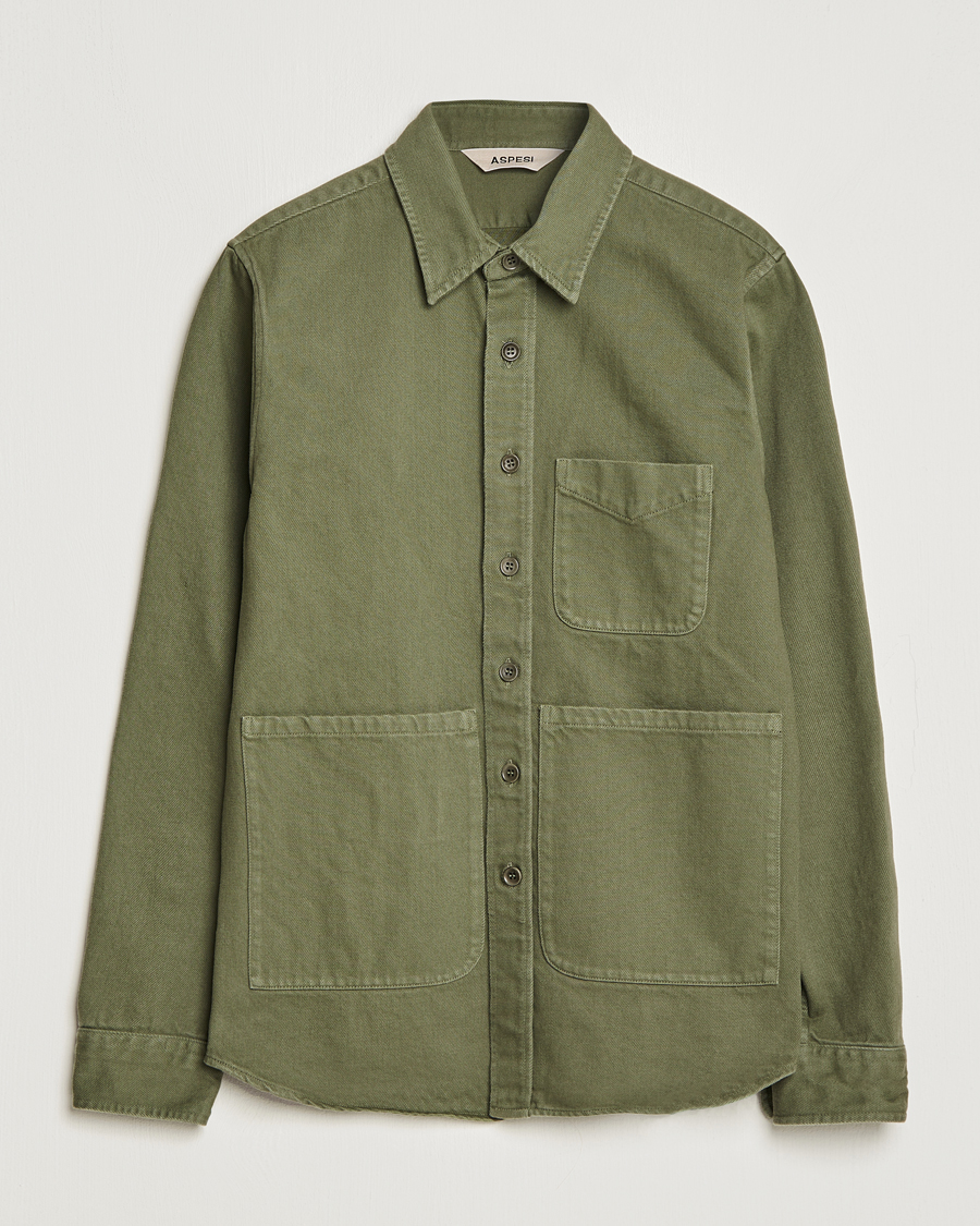Herren | Hemden | Aspesi | Cotton Utility Shirt Military