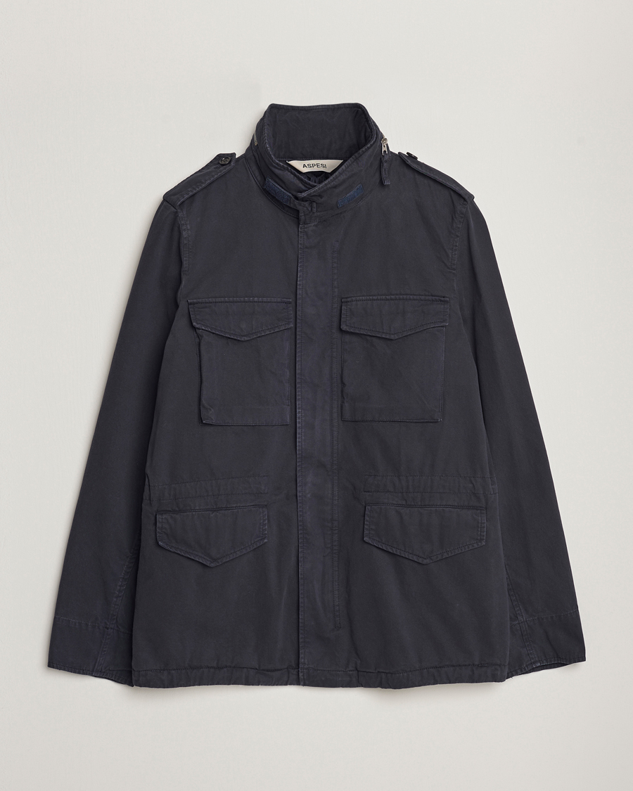 Herren | Jacken | Aspesi | Lined Cotton Field Jacket Navy