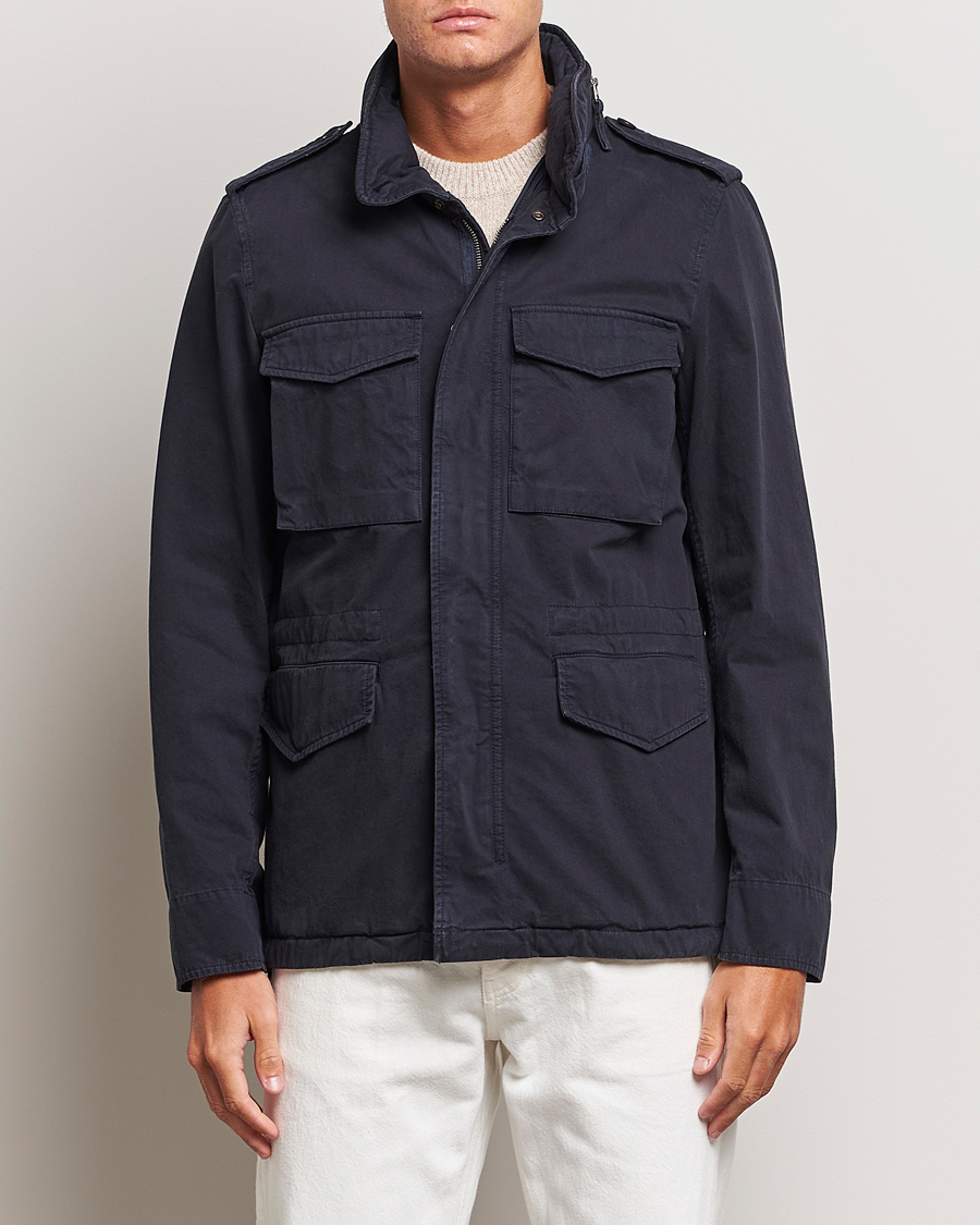 Herren | Jacken | Aspesi | Lined Cotton Field Jacket Navy