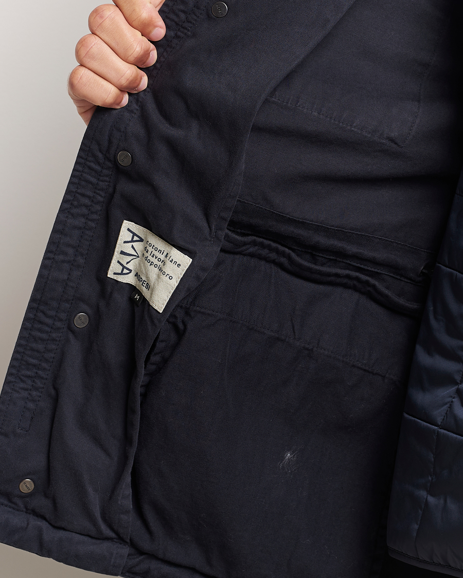 Herren | Jacken | Aspesi | Lined Cotton Field Jacket Navy
