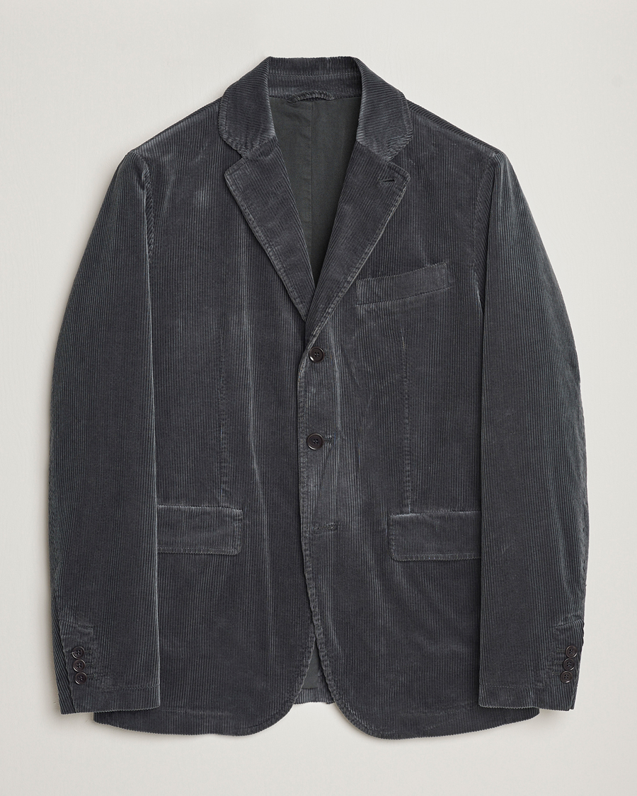 Herren | Sakkos | Aspesi | Corduroy Blazer Charcoal