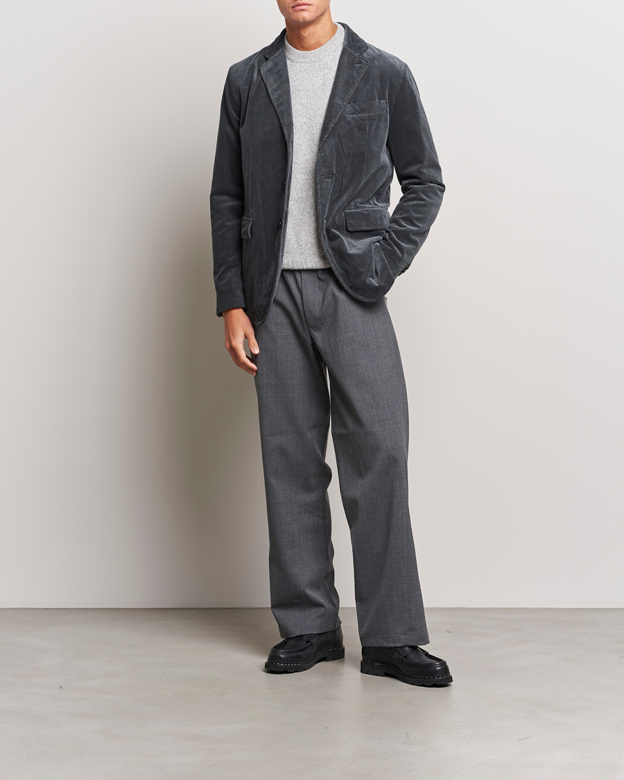 Herren | Sakkos | Aspesi | Corduroy Blazer Charcoal