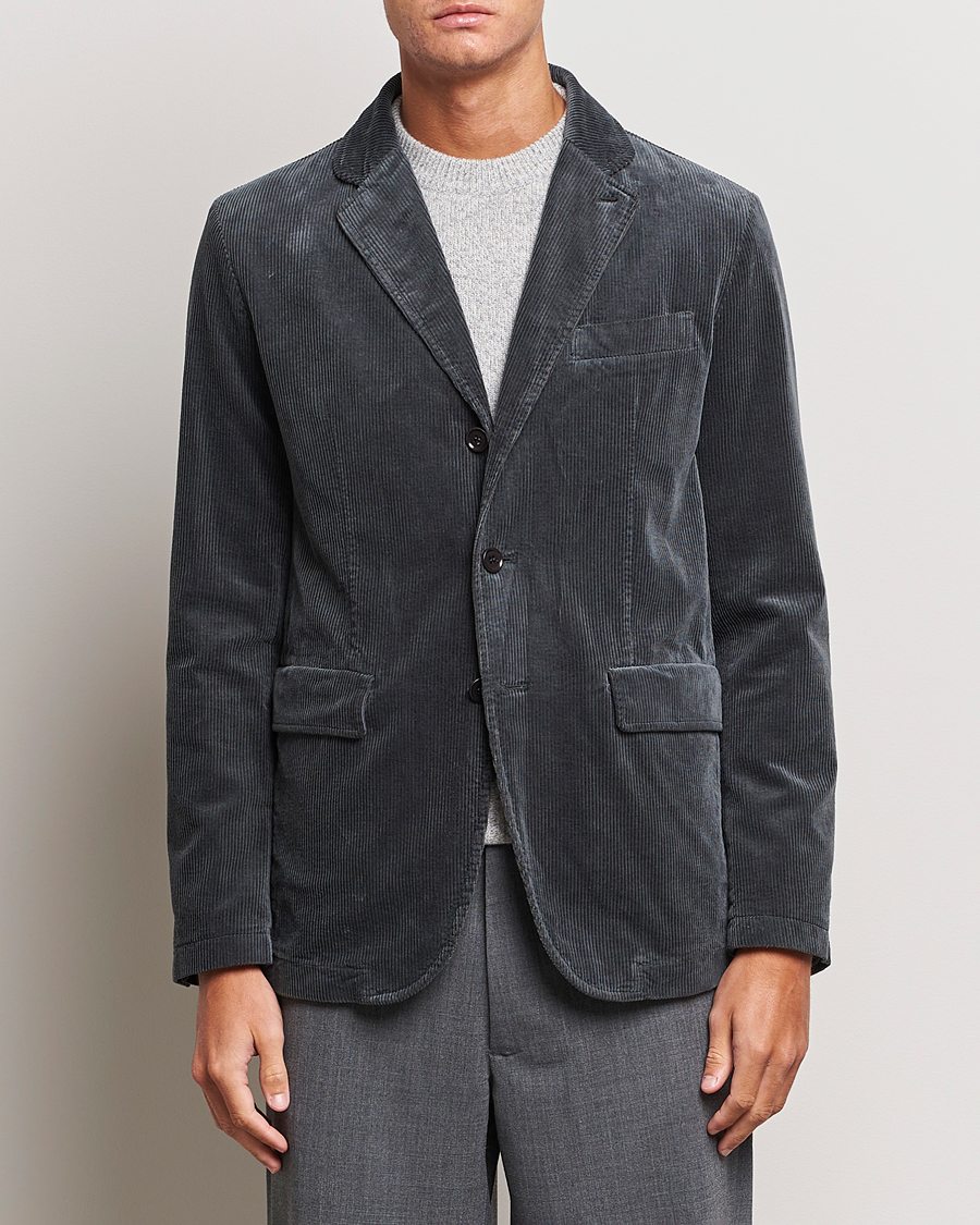 Herren | Sakkos | Aspesi | Corduroy Blazer Charcoal