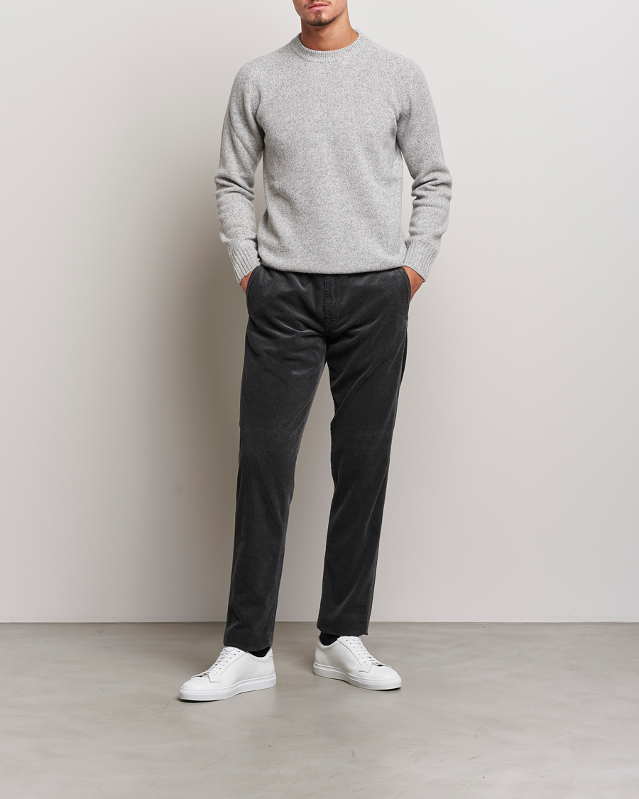 Herren | Hosen | Aspesi | Drawstring Corduroy Trousers Charcoal
