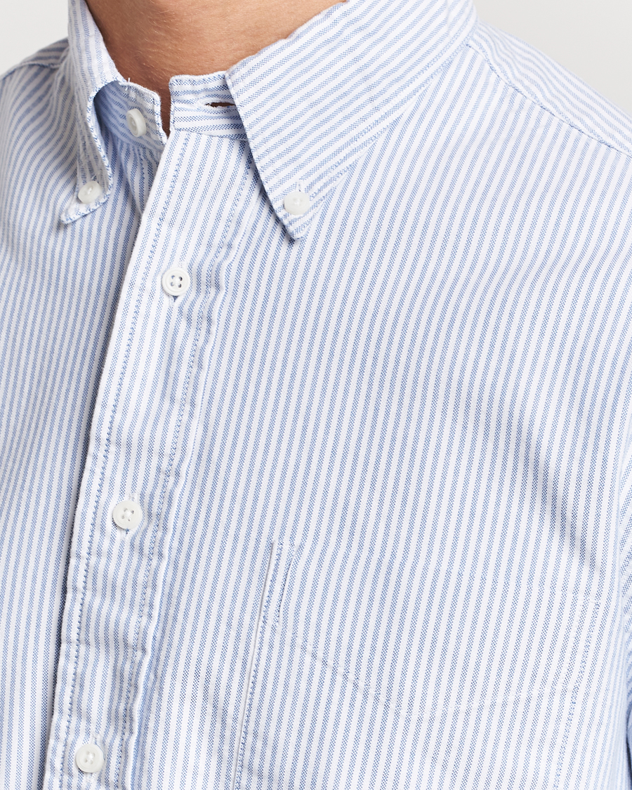 Herren | Hemden | Gitman Vintage | Button Down Striped Oxford Shirt Light Blue