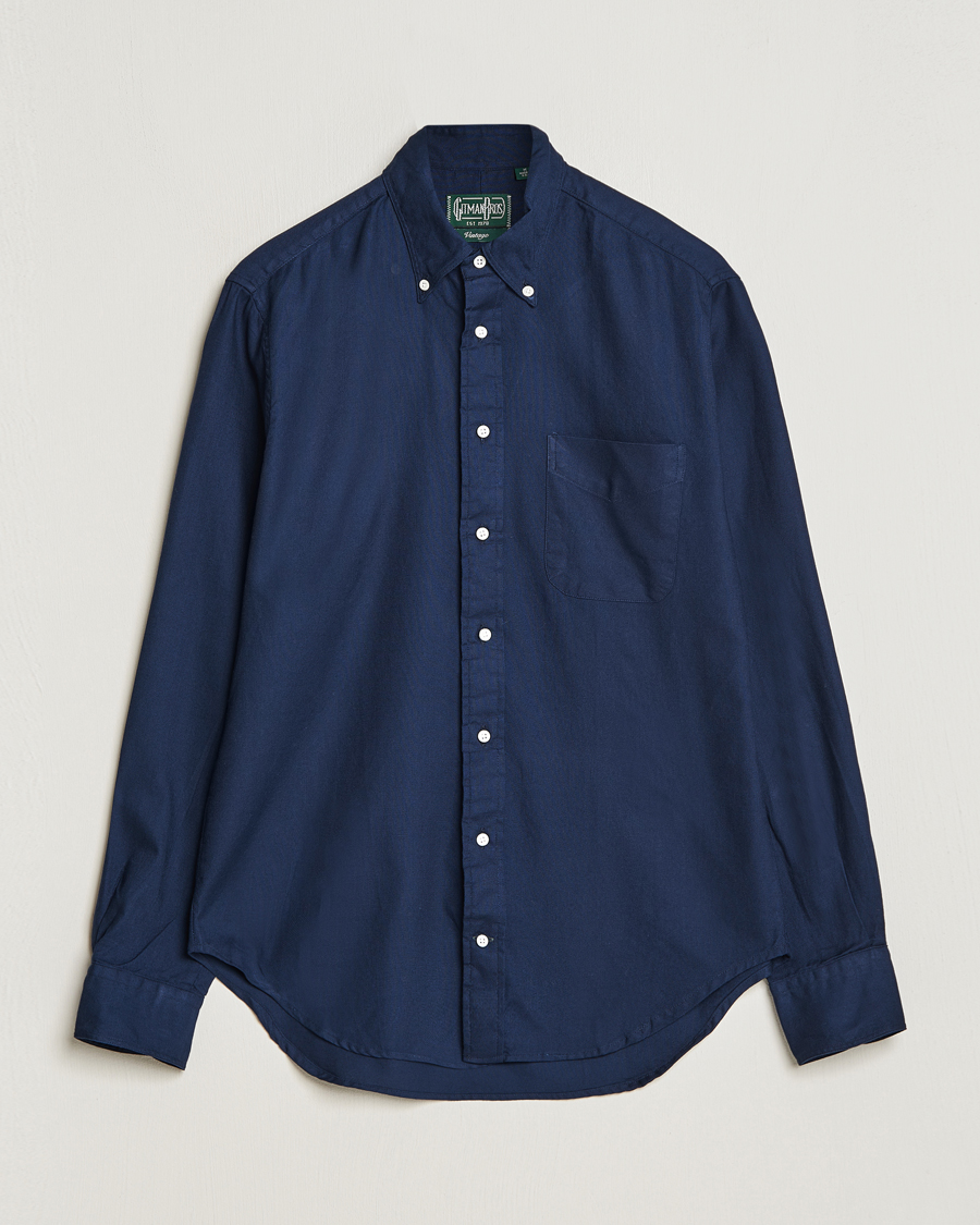 Herren | Hemden | Gitman Vintage | Button Down Hopsack Shirt Navy