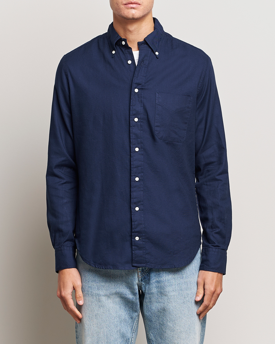 Herren | Hemden | Gitman Vintage | Button Down Hopsack Shirt Navy