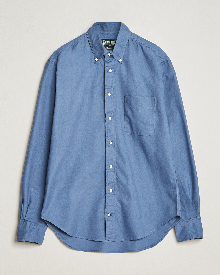 Herren | Hemden | Gitman Vintage | Button Down Hopsack Shirt Blue