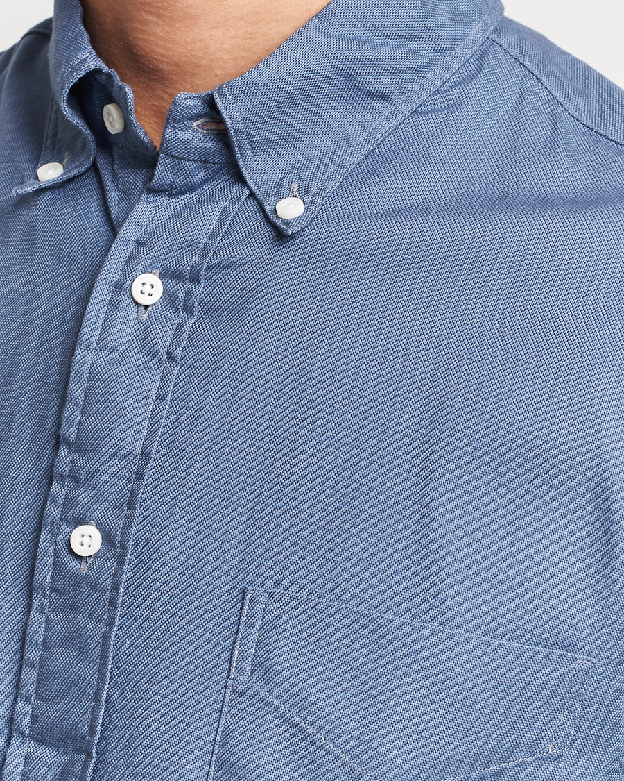 Herren | Hemden | Gitman Vintage | Button Down Hopsack Shirt Blue
