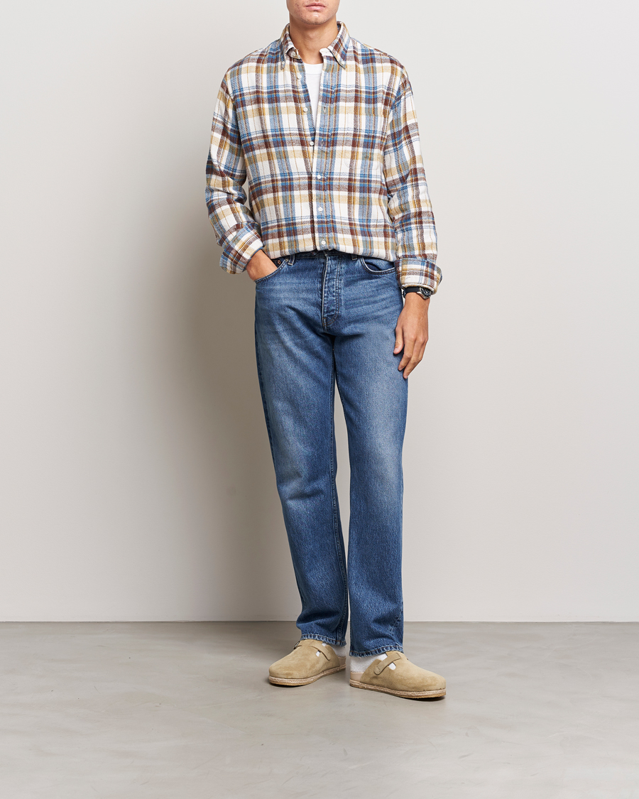 Herren | Hemden | Gitman Vintage | Button Down Triple Yarn Shirt Brown/White Check