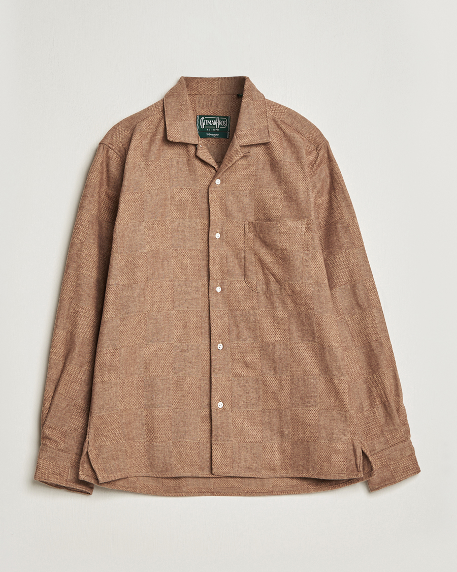 Herren | Hemden | Gitman Vintage | Brushed Patchwork Camp Shirt Tan