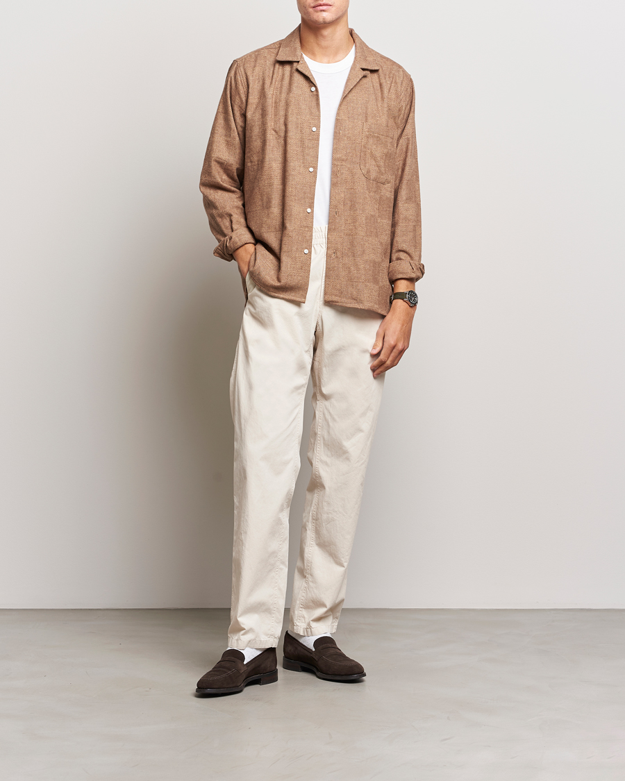 Herren | Hemden | Gitman Vintage | Brushed Patchwork Camp Shirt Tan