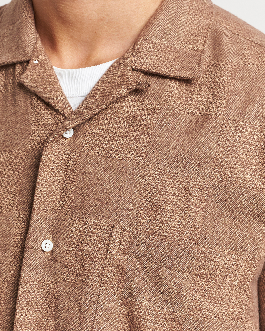Herren | Hemden | Gitman Vintage | Brushed Patchwork Camp Shirt Tan