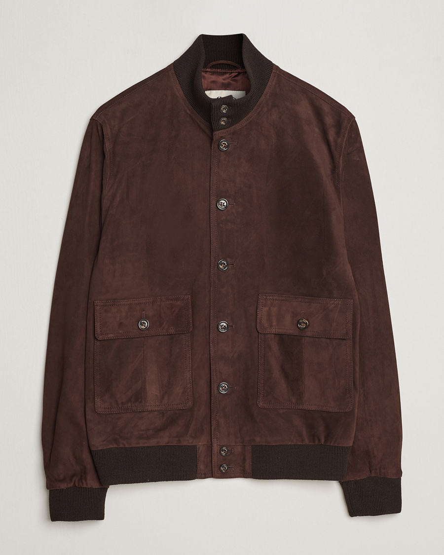 Herren | Jacken | Valstar | Valstarino Suede Jacket Dark Brown