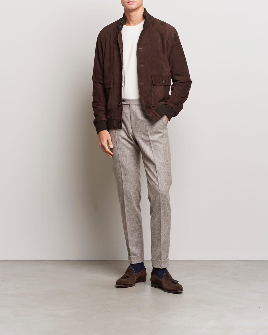 Herren | Jacken | Valstar | Valstarino Suede Jacket Dark Brown