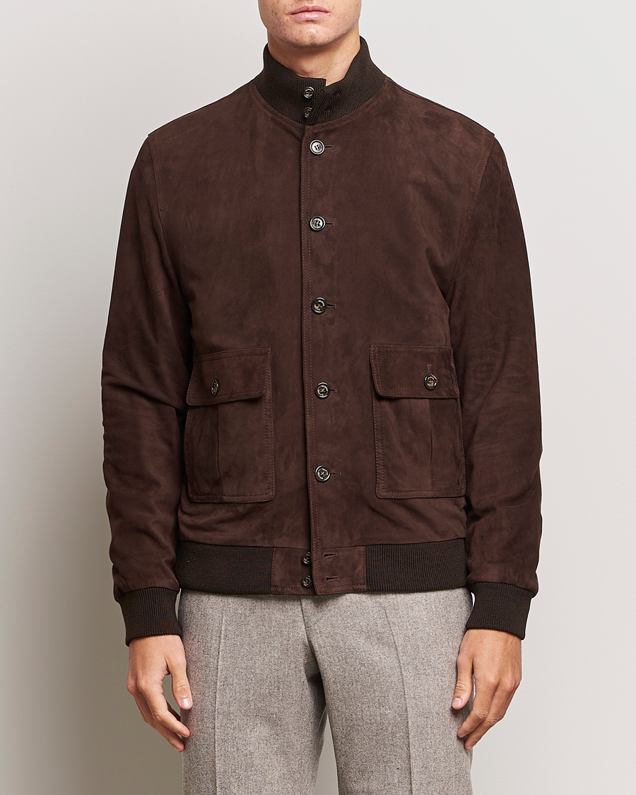 Herren | Jacken | Valstar | Valstarino Suede Jacket Dark Brown