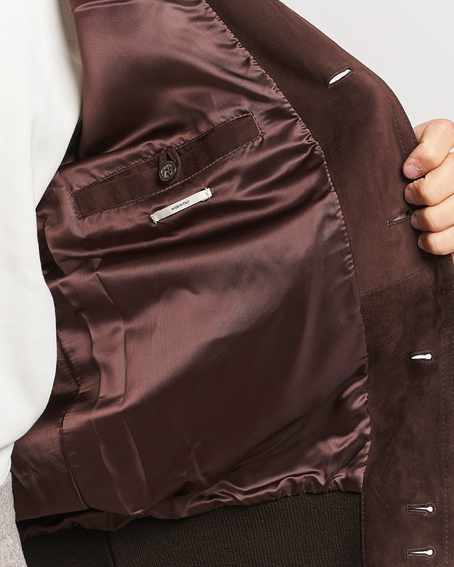 Herren | Jacken | Valstar | Valstarino Suede Jacket Dark Brown