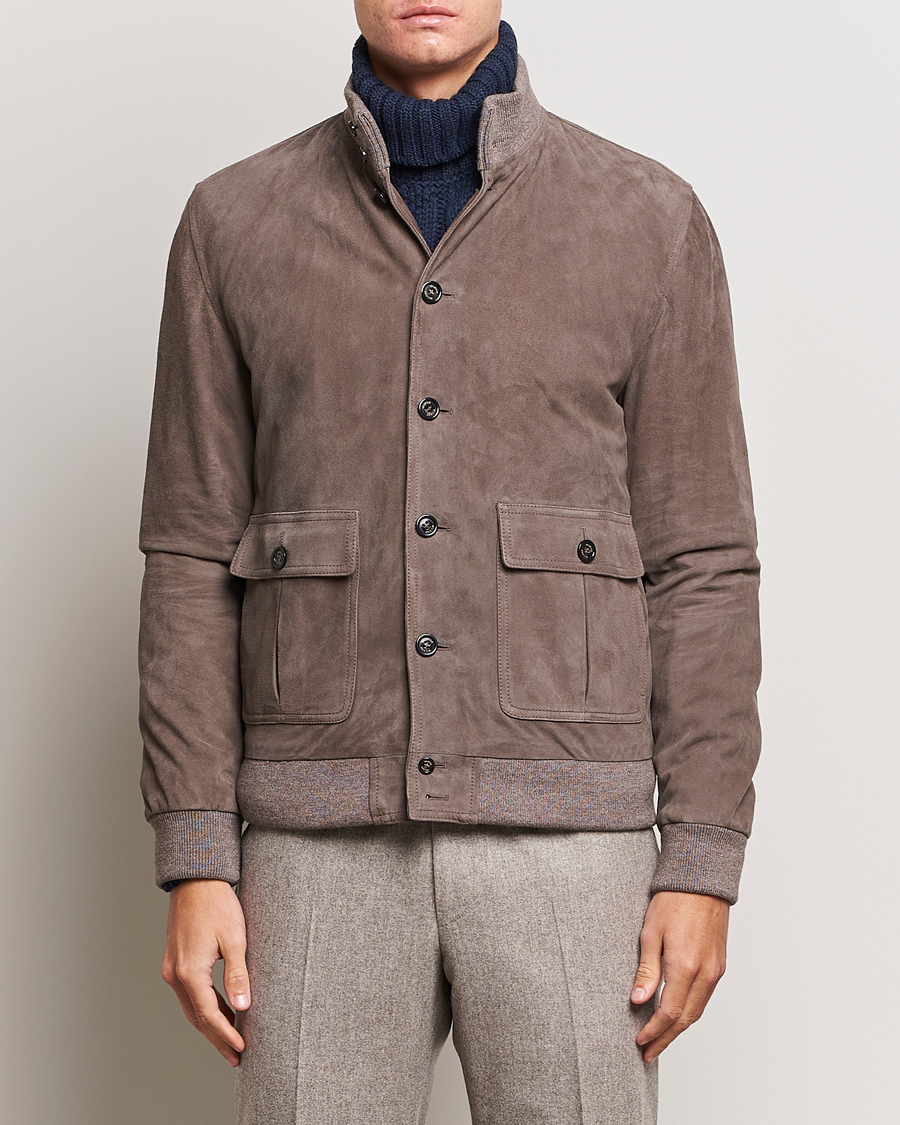 Herren | Jacken | Valstar | Valstarino Suede Jacket Stone 