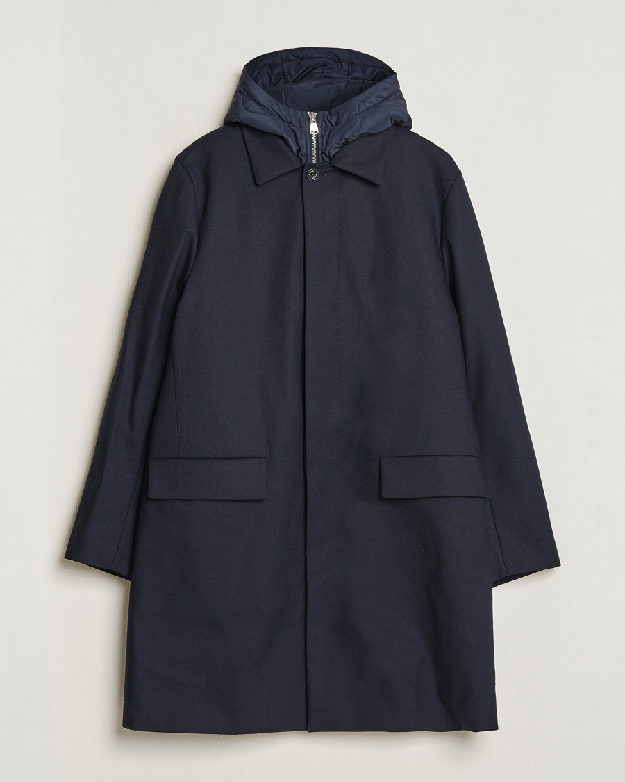 Herren | Jacken | Valstar | Waterproof 2-in-1 Flannel Overcoat Navy