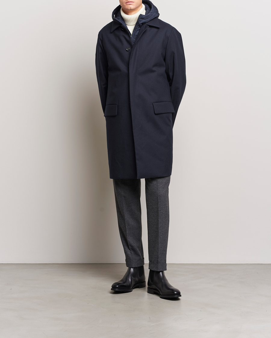 Herren | Jacken | Valstar | Waterproof 2-in-1 Flannel Overcoat Navy