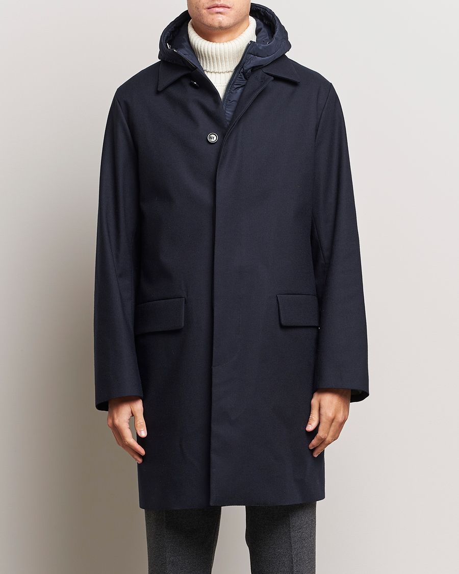 Herren | Jacken | Valstar | Waterproof 2-in-1 Flannel Overcoat Navy