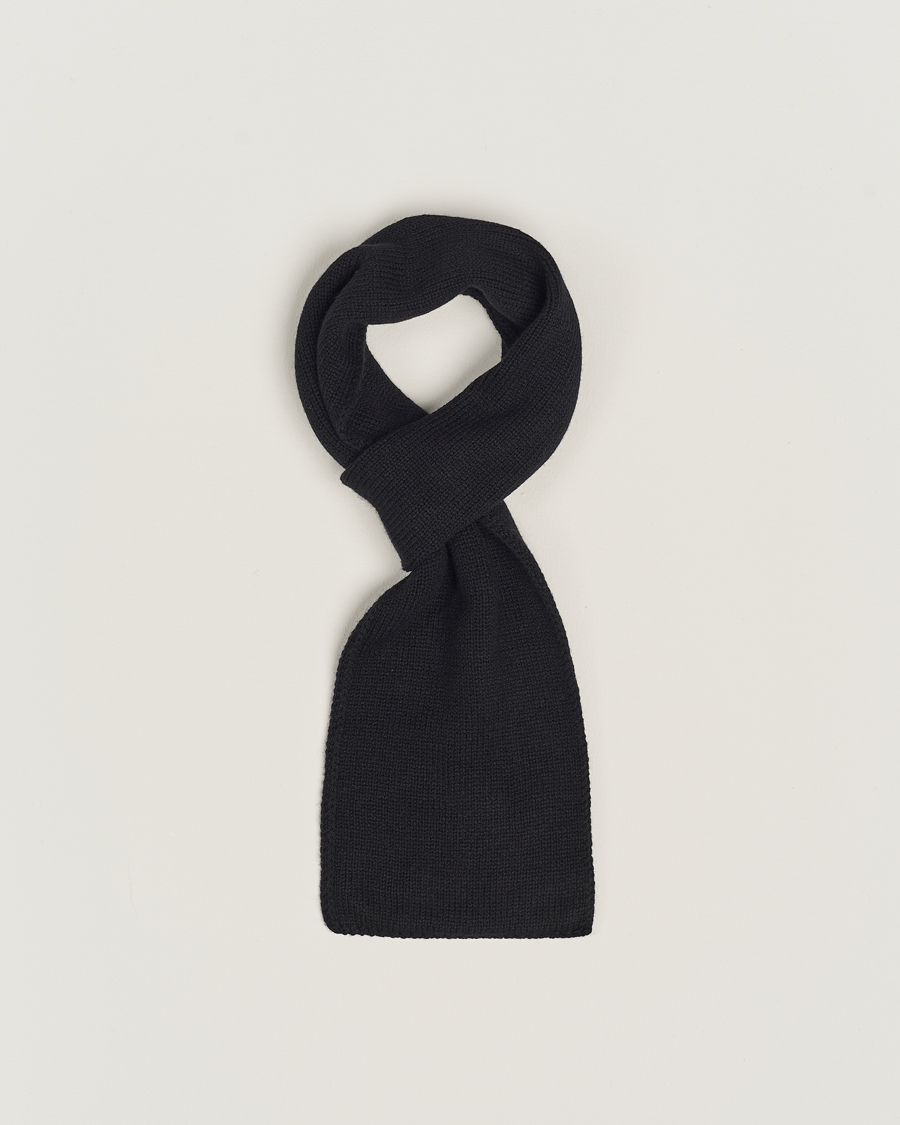 Herren | Piacenza Cashmere Short Loop Cashmere Scarf Black | Piacenza Cashmere | Short Loop Cashmere Scarf Black