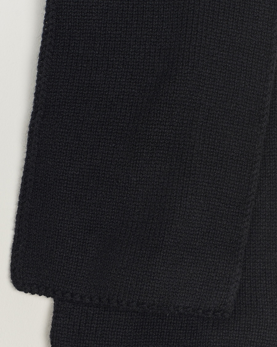 Herren | Piacenza Cashmere Short Loop Cashmere Scarf Black | Piacenza Cashmere | Short Loop Cashmere Scarf Black