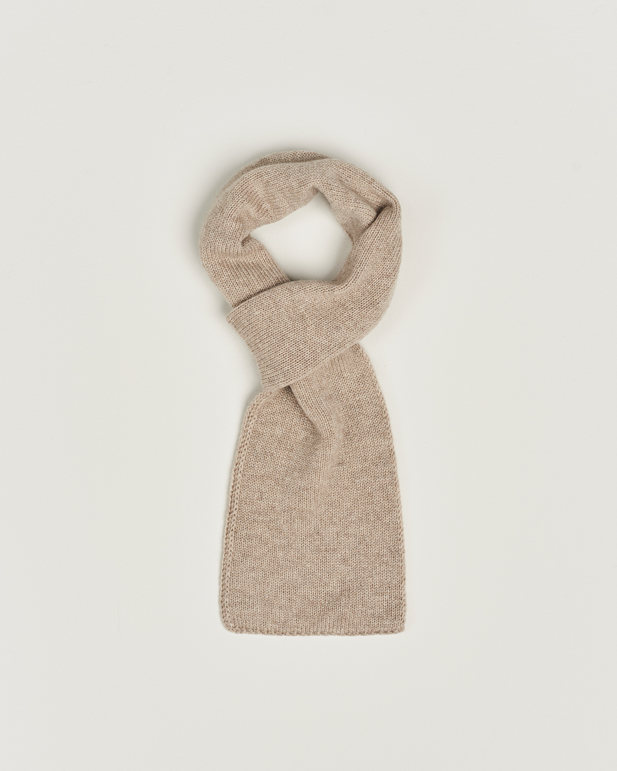Herren | Piacenza Cashmere Short Loop Cashmere Scarf Light Beige | Piacenza Cashmere | Short Loop Cashmere Scarf Light Beige