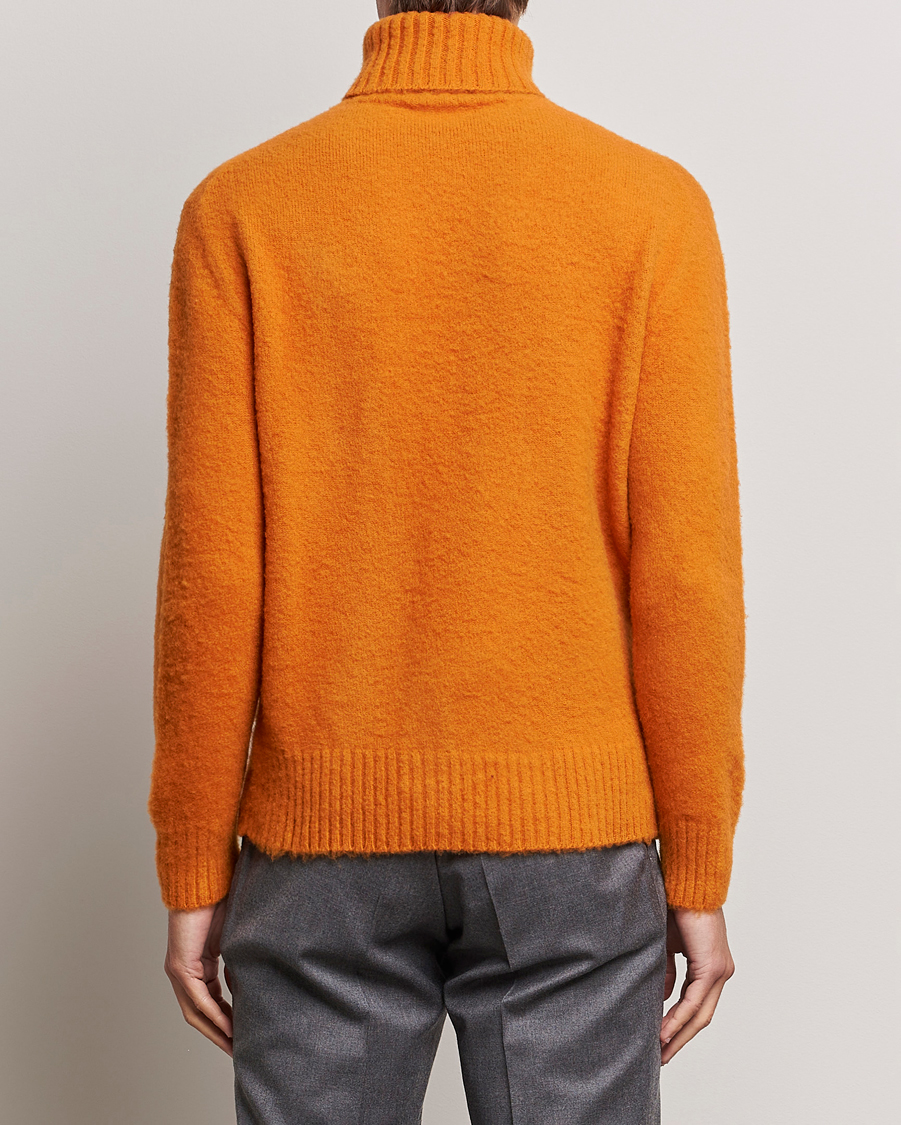Herren | Pullover | Piacenza Cashmere | Brushed Wool Rollneck Orange