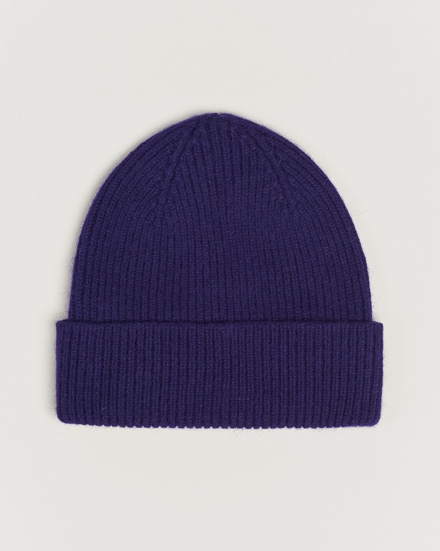 Herren | Le Bonnet Lambswool/Caregora Beanie Indigo | Le Bonnet | Lambswool/Caregora Beanie Indigo