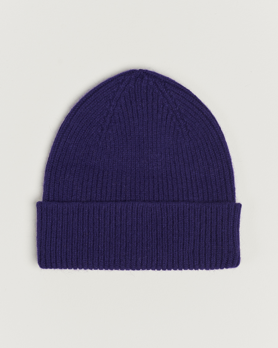 Herren | Le Bonnet Lambswool/Caregora Beanie Indigo | Le Bonnet | Lambswool/Caregora Beanie Indigo