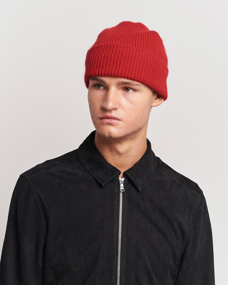 Herren | Le Bonnet Lambswool/Caregora Beanie Framboise | Le Bonnet | Lambswool/Caregora Beanie Framboise