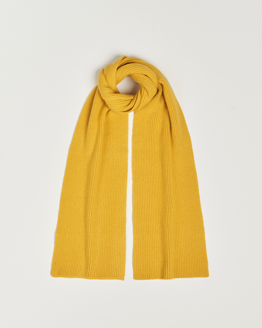 Herren | Le Bonnet Lambswool/Caregora Scarf Mustard | Le Bonnet | Lambswool/Caregora Scarf Mustard