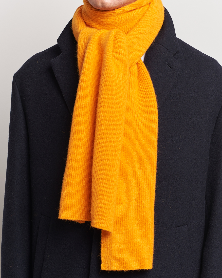 Herren | Le Bonnet Lambswool/Caregora Scarf Orange Peel | Le Bonnet | Lambswool/Caregora Scarf Orange Peel